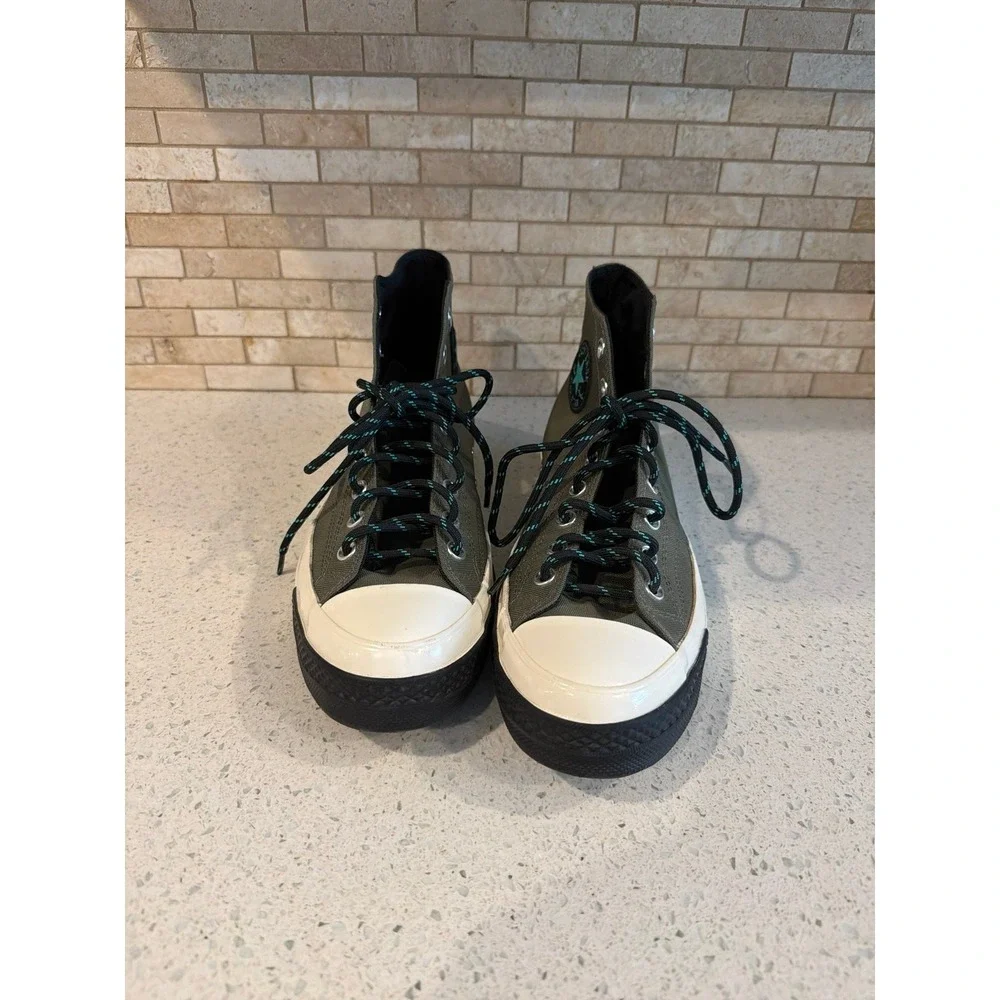 Converse Chuck Taylor All Star High Top Sneakers Olive Green Black Men 10 w12
